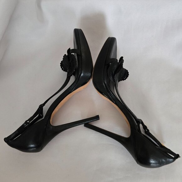 Christian Dior Platform Leather Heels Sandals SZ 36.5 (6.5) - Picture 8 of 15